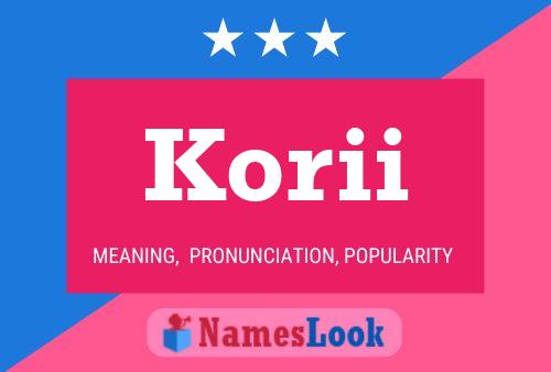 Póster del nombre Korii