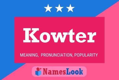 Póster del nombre Kowter