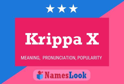 Póster del nombre Krippa X