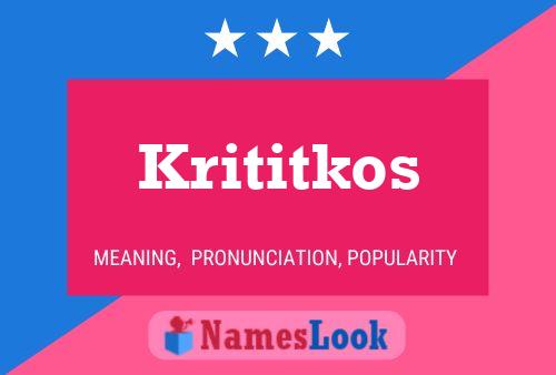 Póster del nombre Krititkos