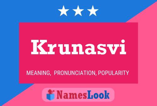 Póster del nombre Krunasvi