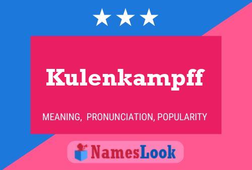 Póster del nombre Kulenkampff