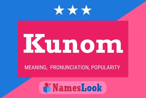 Póster del nombre Kunom