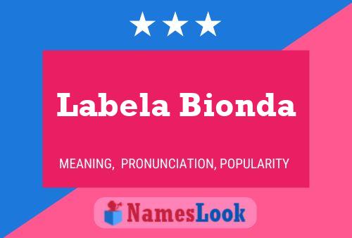 Póster del nombre Labela Bionda