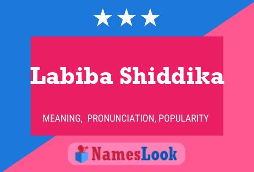 Póster del nombre Labiba Shiddika