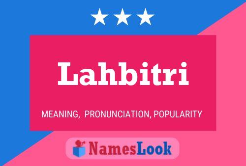 Póster del nombre Lahbitri