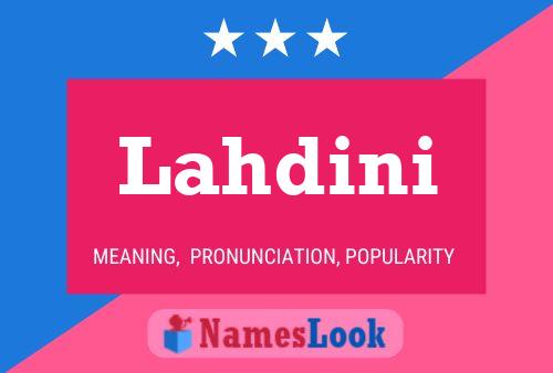 Póster del nombre Lahdini