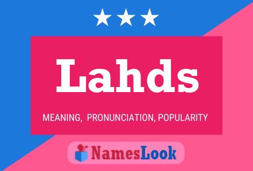 Póster del nombre Lahds