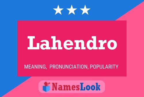 Póster del nombre Lahendro