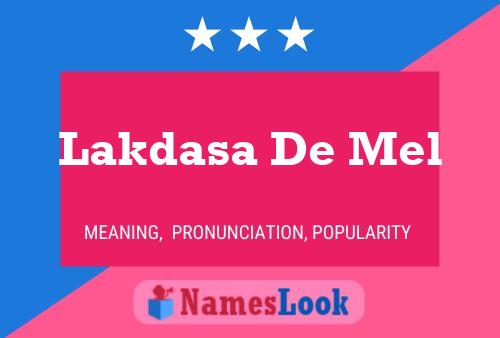 Póster del nombre Lakdasa De Mel