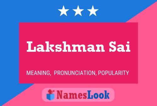 Póster del nombre Lakshman Sai