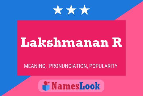 Póster del nombre Lakshmanan R