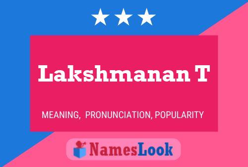 Póster del nombre Lakshmanan T