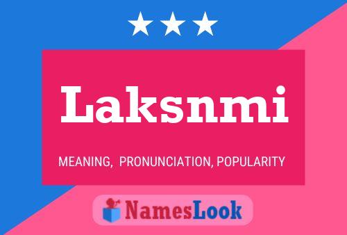 Póster del nombre Laksnmi