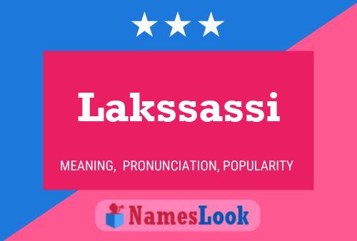 Póster del nombre Lakssassi