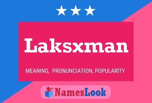 Póster del nombre Laksxman