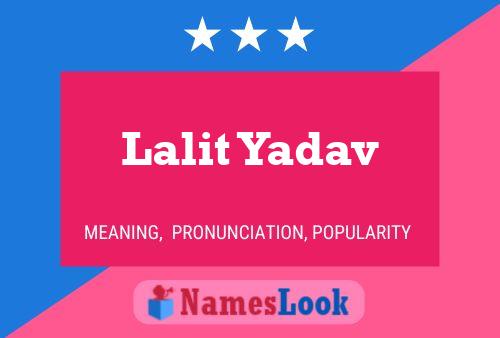 Póster del nombre Lalit Yadav