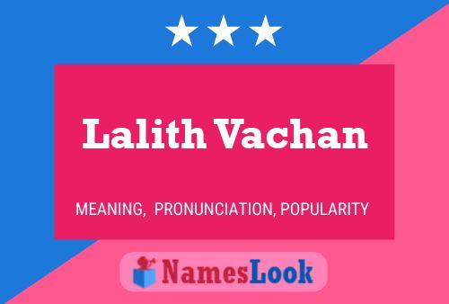 Póster del nombre Lalith Vachan