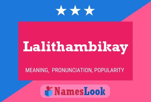 Póster del nombre Lalithambikay