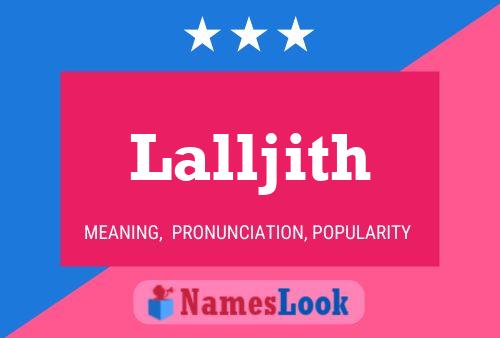 Póster del nombre Lalljith