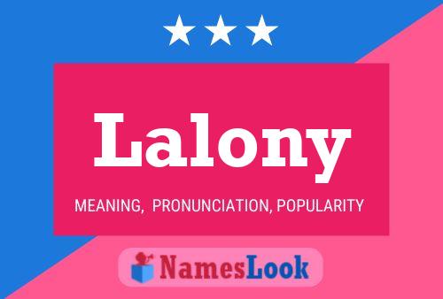 Póster del nombre Lalony