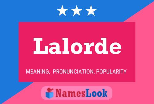 Póster del nombre Lalorde