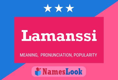 Póster del nombre Lamanssi