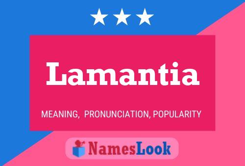 Póster del nombre Lamantia