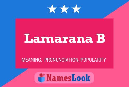 Póster del nombre Lamarana B