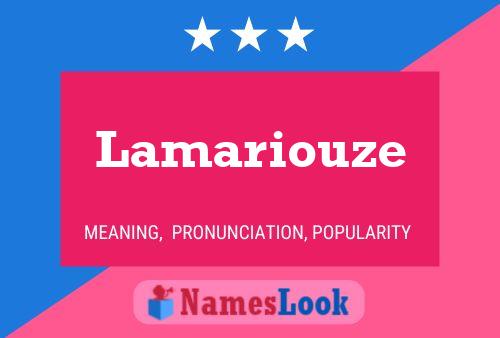 Póster del nombre Lamariouze