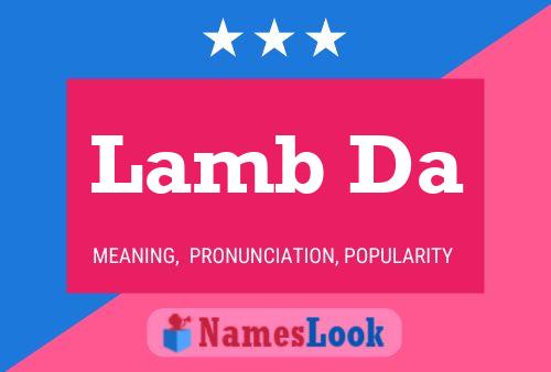 Póster del nombre Lamb Da