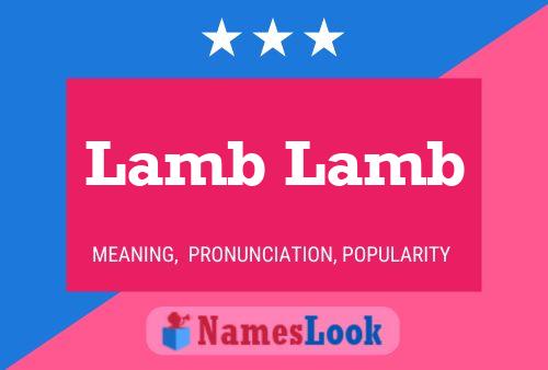 Póster del nombre Lamb Lamb