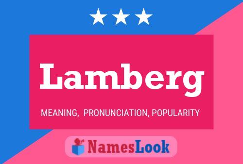 Póster del nombre Lamberg