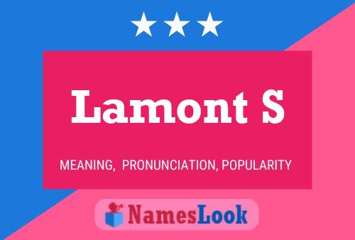 Póster del nombre Lamont S