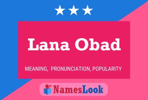 Póster del nombre Lana Obad