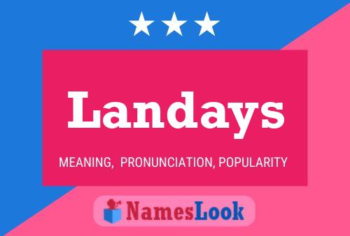 Póster del nombre Landays