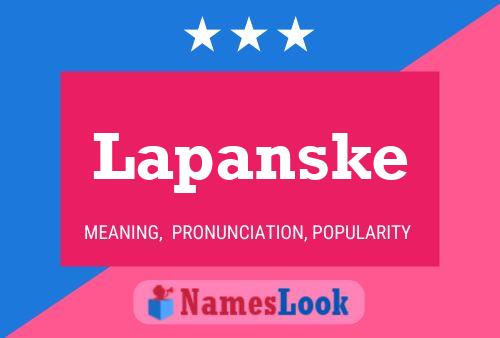 Póster del nombre Lapanske