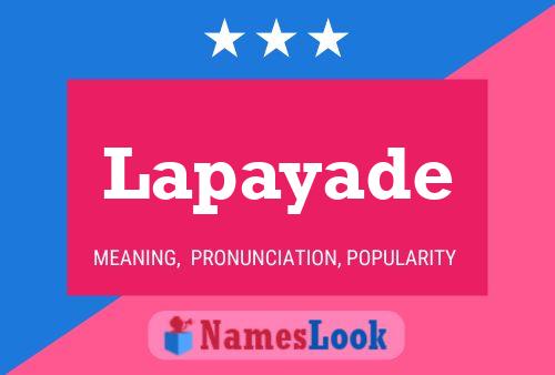 Póster del nombre Lapayade