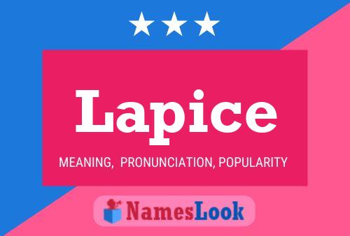 Póster del nombre Lapice