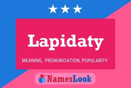 Póster del nombre Lapidaty