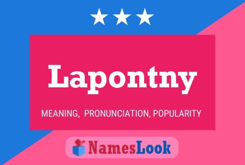 Póster del nombre Lapontny