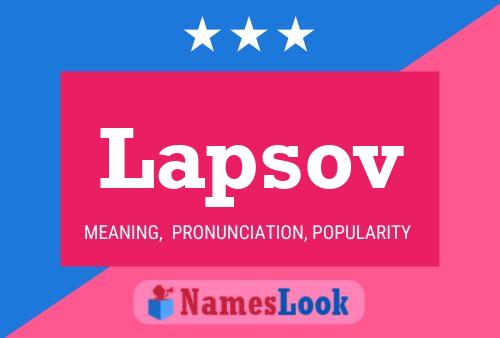 Póster del nombre Lapsov