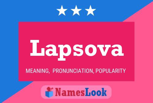 Póster del nombre Lapsova