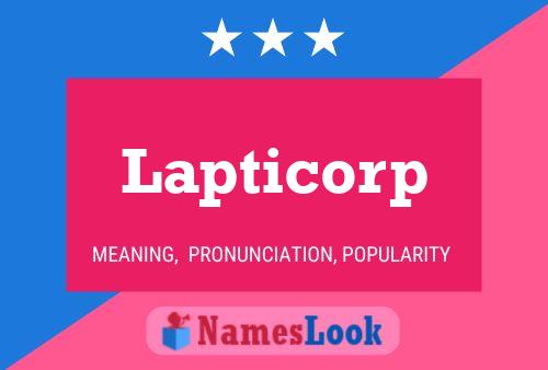 Póster del nombre Lapticorp