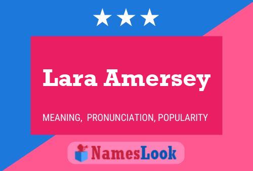 Póster del nombre Lara Amersey