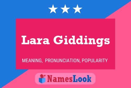 Póster del nombre Lara Giddings