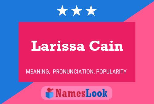 Póster del nombre Larissa Cain