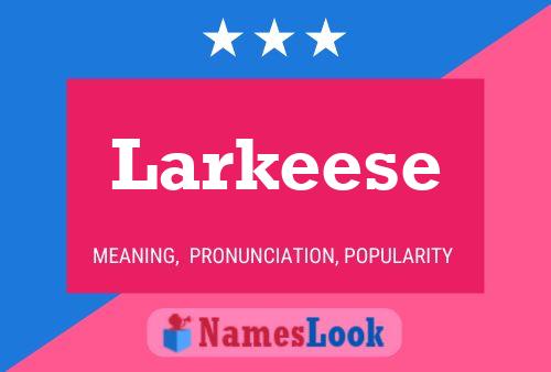 Póster del nombre Larkeese