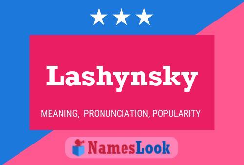 Póster del nombre Lashynsky