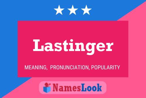 Póster del nombre Lastinger